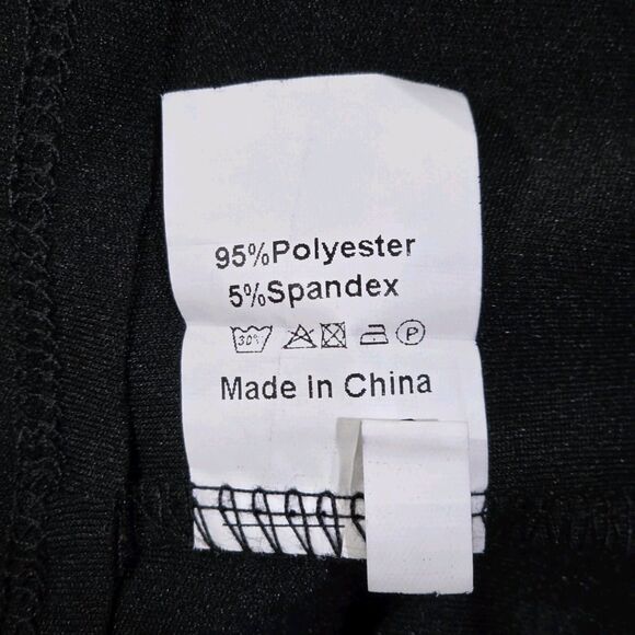 LilyIn Black Sheath Dress Knee Length Asymmetrical Boat Neck Side Pockets Size L - Picture 7 of 11